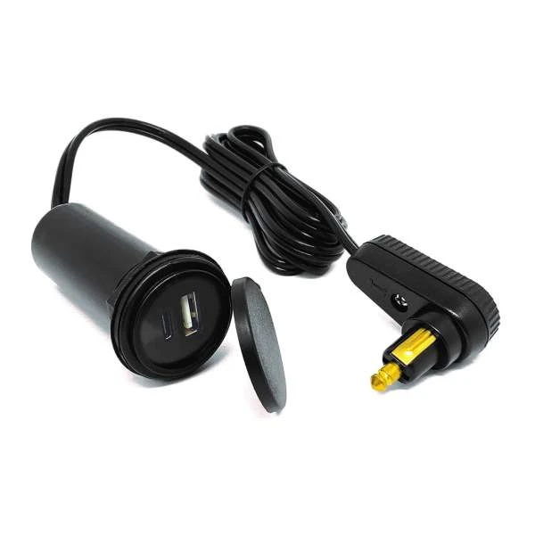 Motoraccessoires USB-C Naar USB-A Kabel 2x3,6A 3 Motoraccessoires USB-C Naar USB-A Kabel 2x3,6A